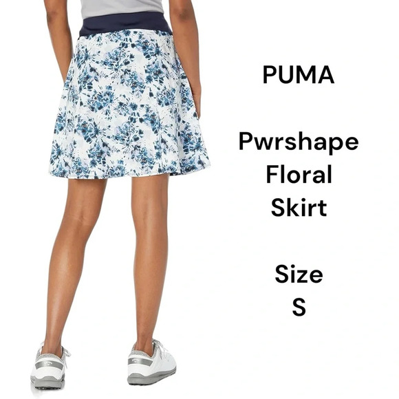 PUMA Women's Pwrshape Watercolor Floral Skirt 16" size S - Picture 3 of 10